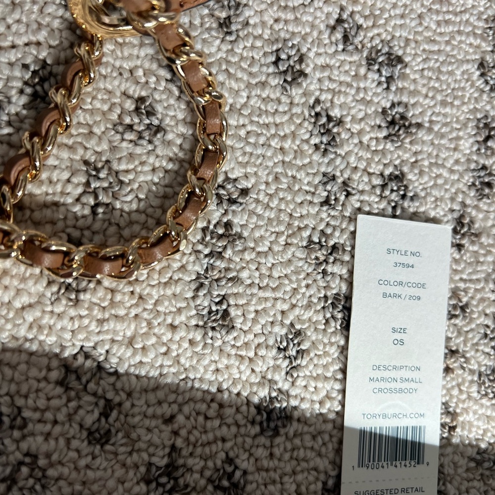NWT Tory Burch Marion Small Crossbody Bag- Tan/Bark color with chain strap. - Picture 3 of 5